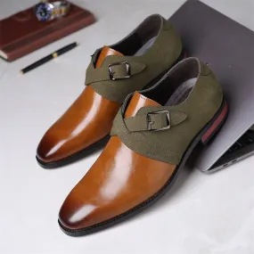 Advbridge  Men's Business Oxford Shoes Luxury Leather Dress shoes Casual pointed Formal Shoes For Men Fashion Comfortable Wedding flat