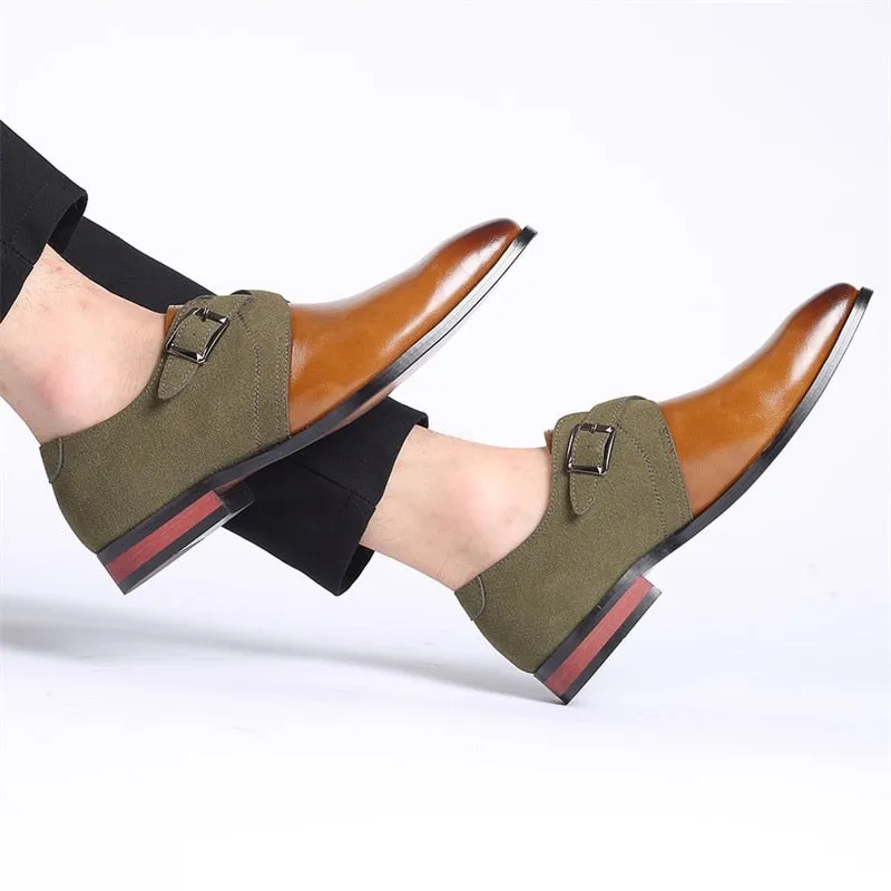 Advbridge  Men's Business Oxford Shoes Luxury Leather Dress shoes Casual pointed Formal Shoes For Men Fashion Comfortable Wedding flat