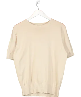 Anthology Beige Knitted T-shirt UK L