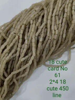 Beige 18 Cut Drum Crystal Beads