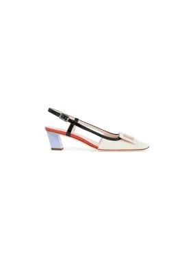 Belle Vivier Covered Buckle Slingback Pumps