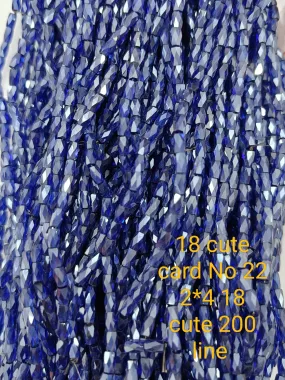Blue Drum Crystal Beads