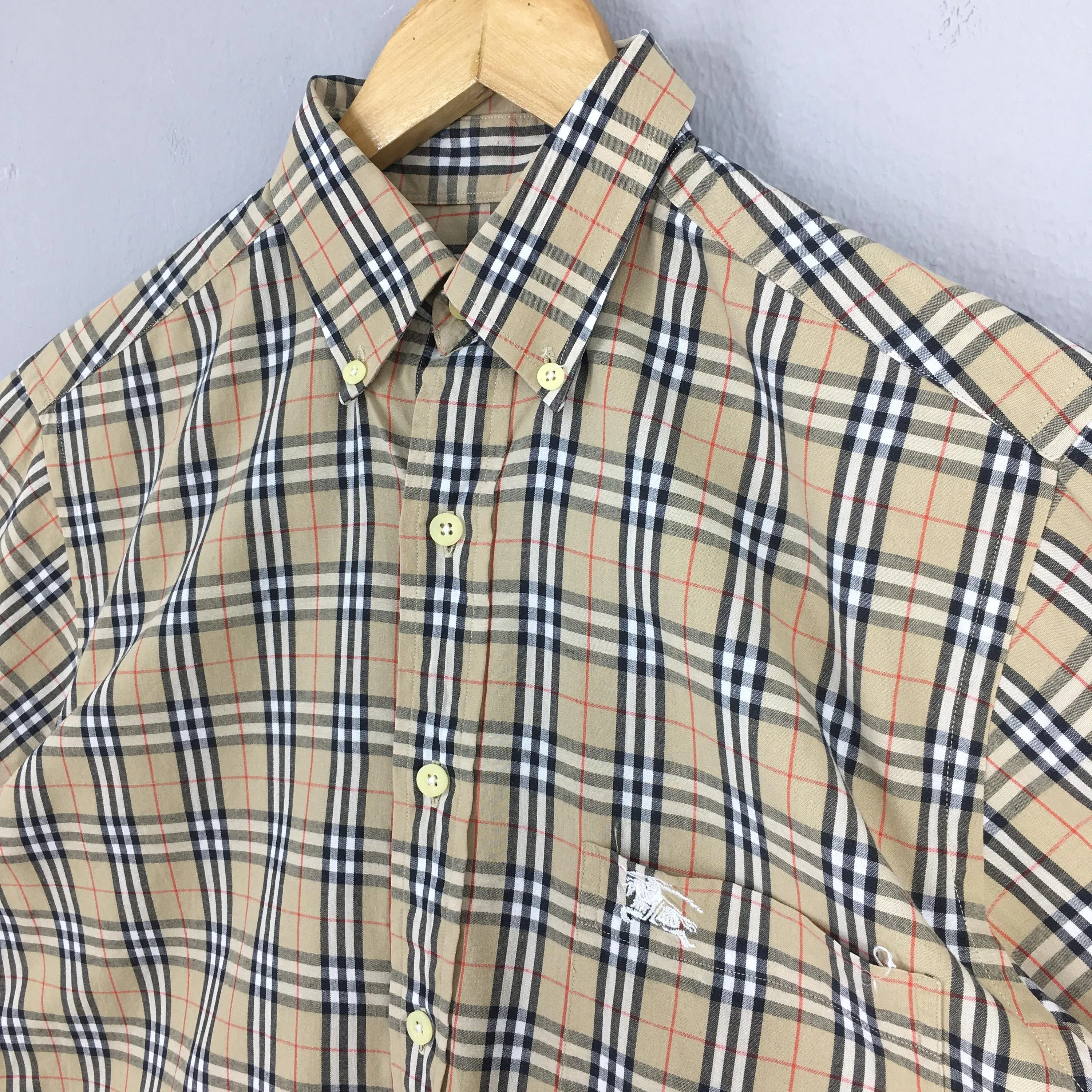 Burberrys Nova Check Brown Shirt Small