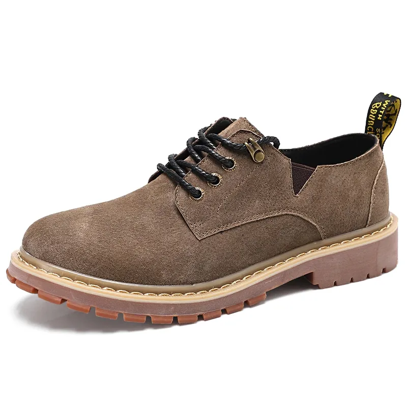 Casual Split Leather Dress Shoes For Men / Male Suede Shoes / Stylish Handmade Footwear
