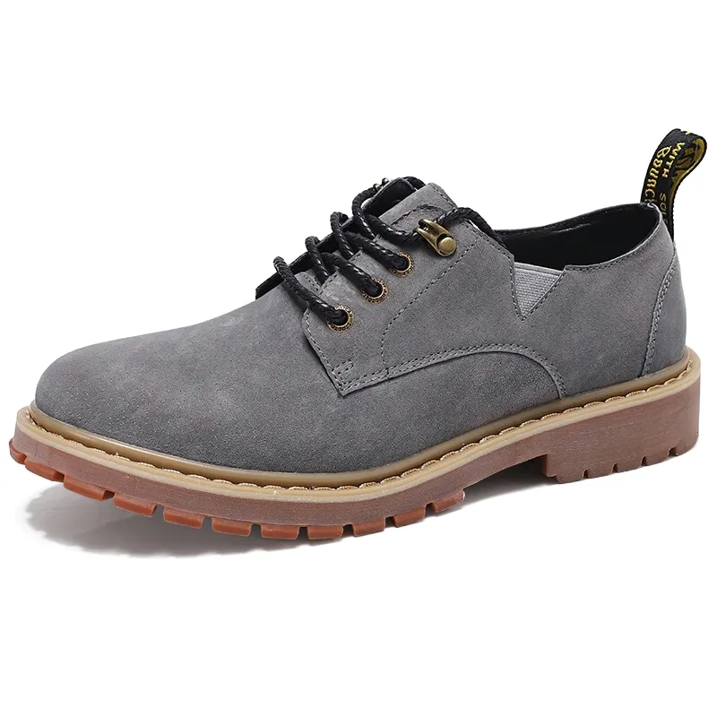 Casual Split Leather Dress Shoes For Men / Male Suede Shoes / Stylish Handmade Footwear