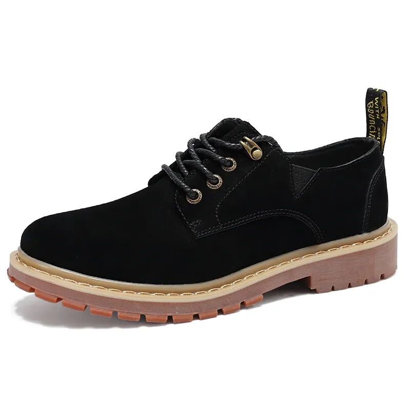 Casual Split Leather Dress Shoes For Men / Male Suede Shoes / Stylish Handmade Footwear