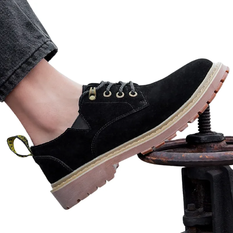 Casual Split Leather Dress Shoes For Men / Male Suede Shoes / Stylish Handmade Footwear
