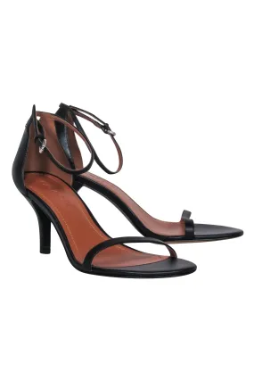 Coach - Black Leather Sandal Heels Sz 7.5
