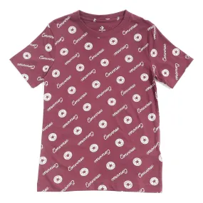 Converse Boy's Dark Burgundy Signature Printed T-Shirt