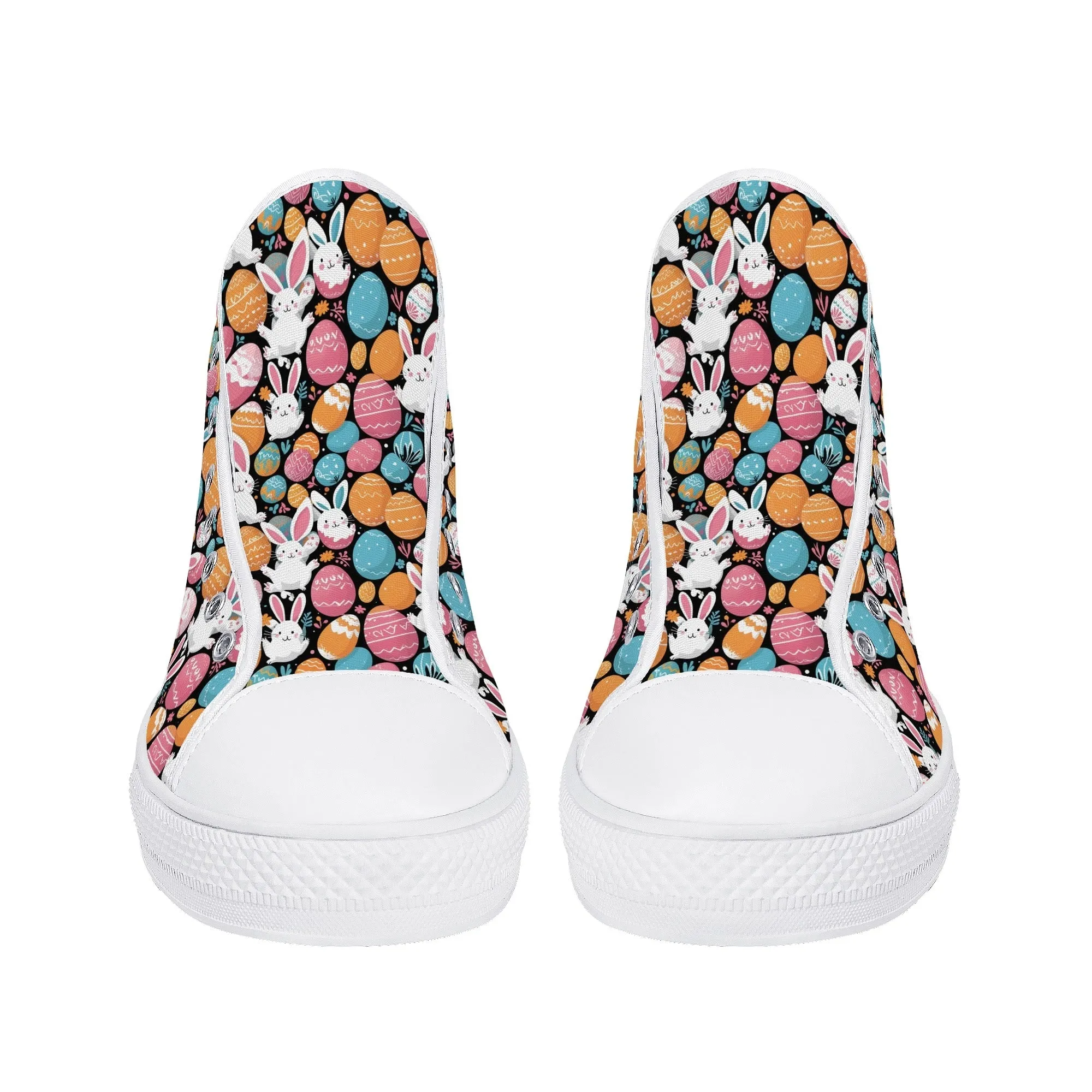 Fun Bunny Womens High Top Canvas Shoes