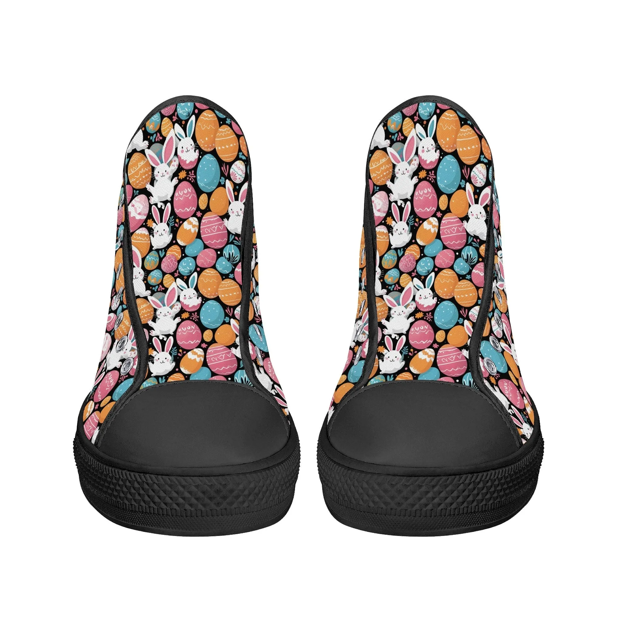 Fun Bunny Womens High Top Canvas Shoes