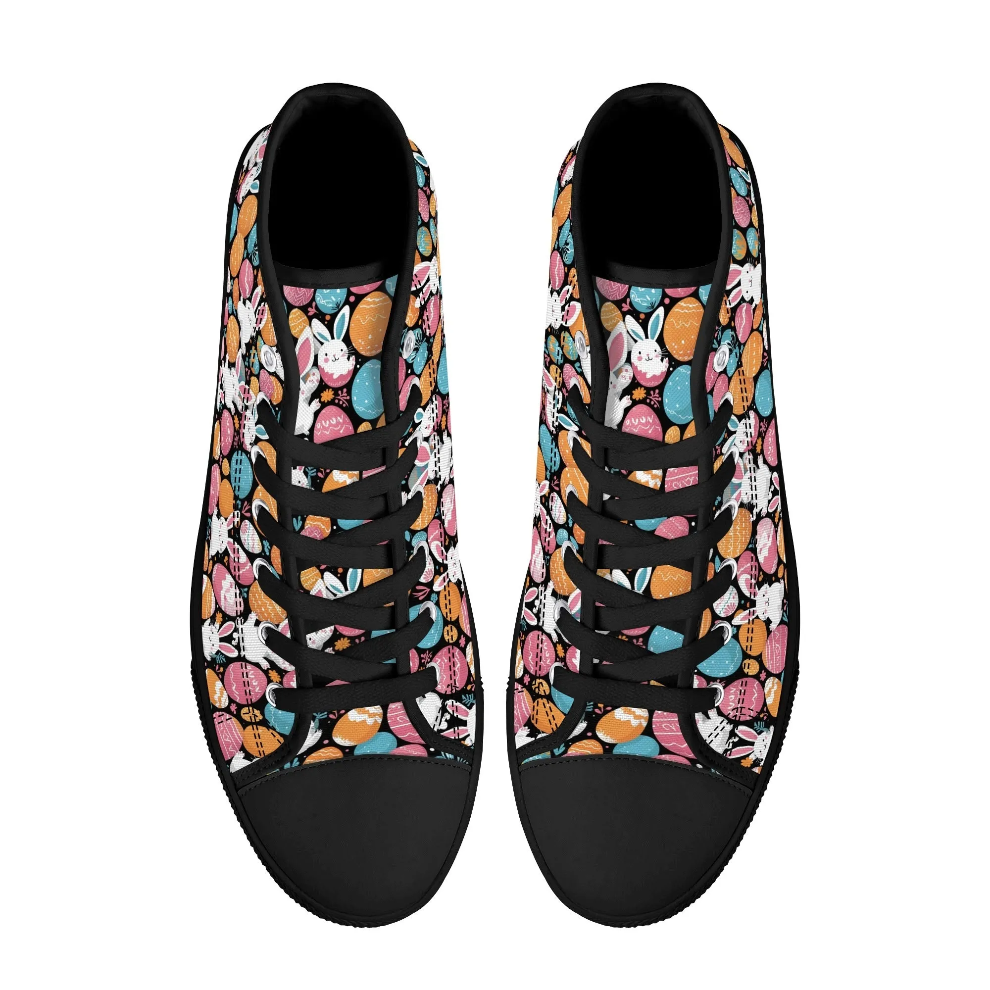 Fun Bunny Womens High Top Canvas Shoes