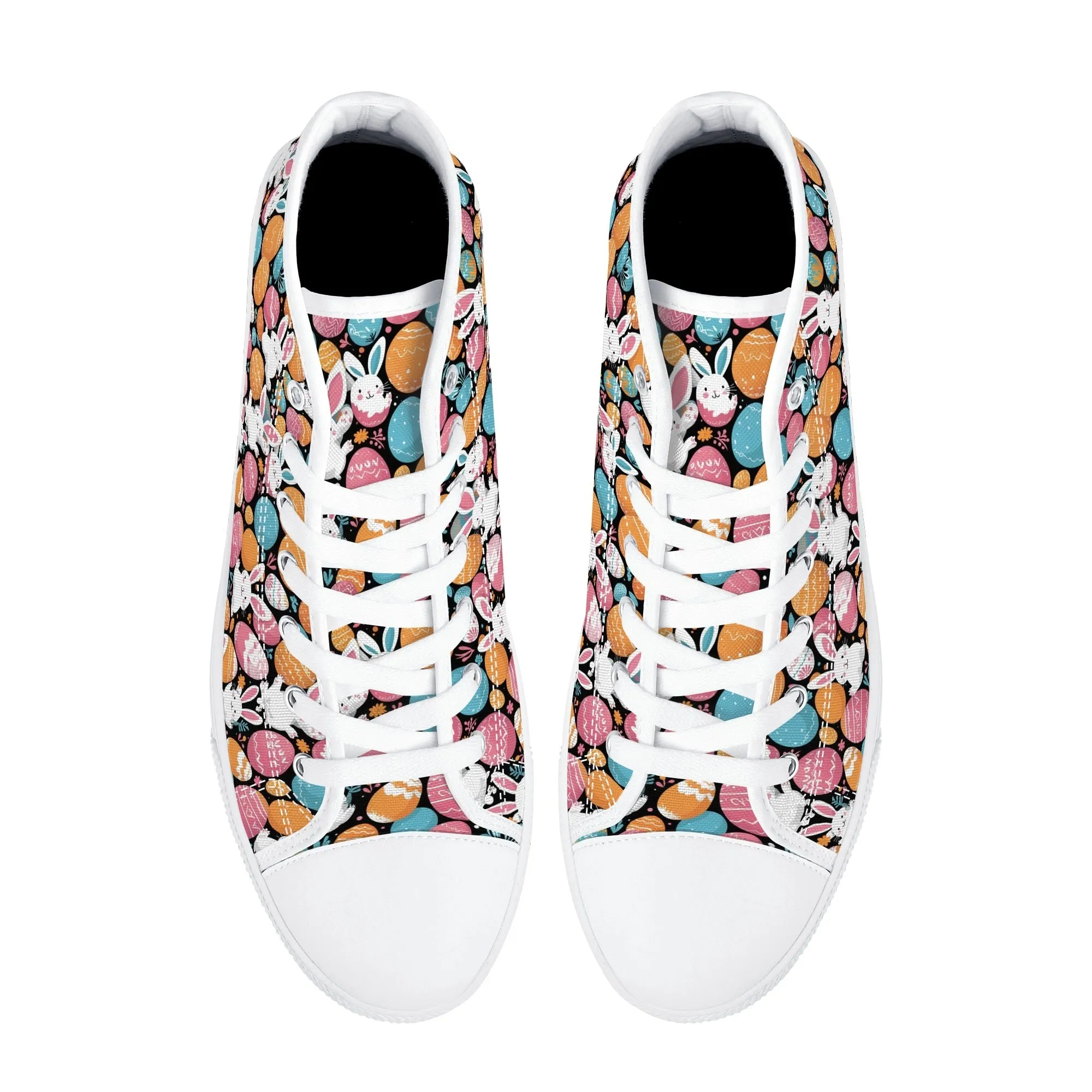 Fun Bunny Womens High Top Canvas Shoes