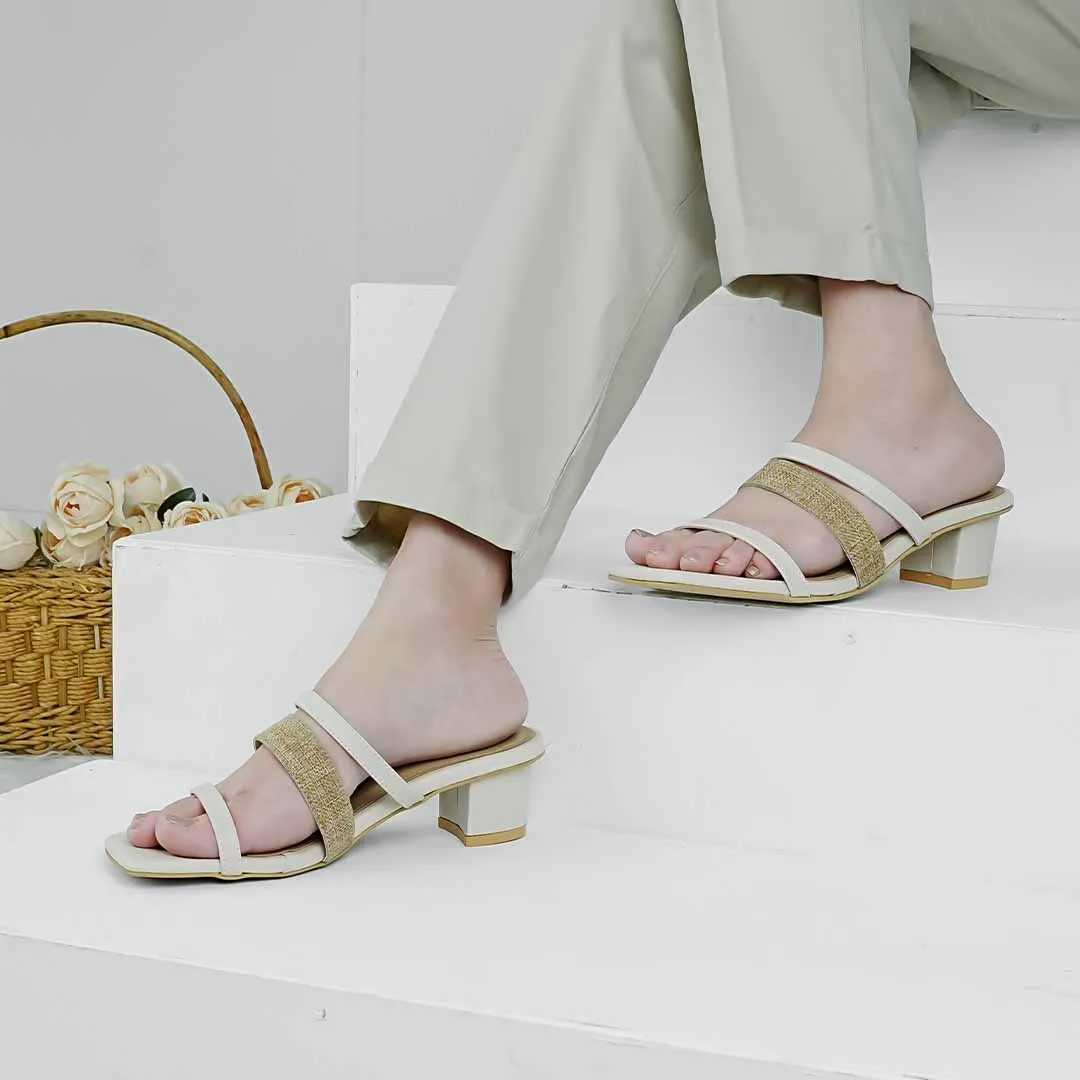 Fusion Jute Heels Beige