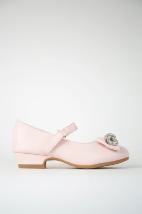 Girls Closed Toe Mary Jane Shoes | Ankle Strap Heels with Bow