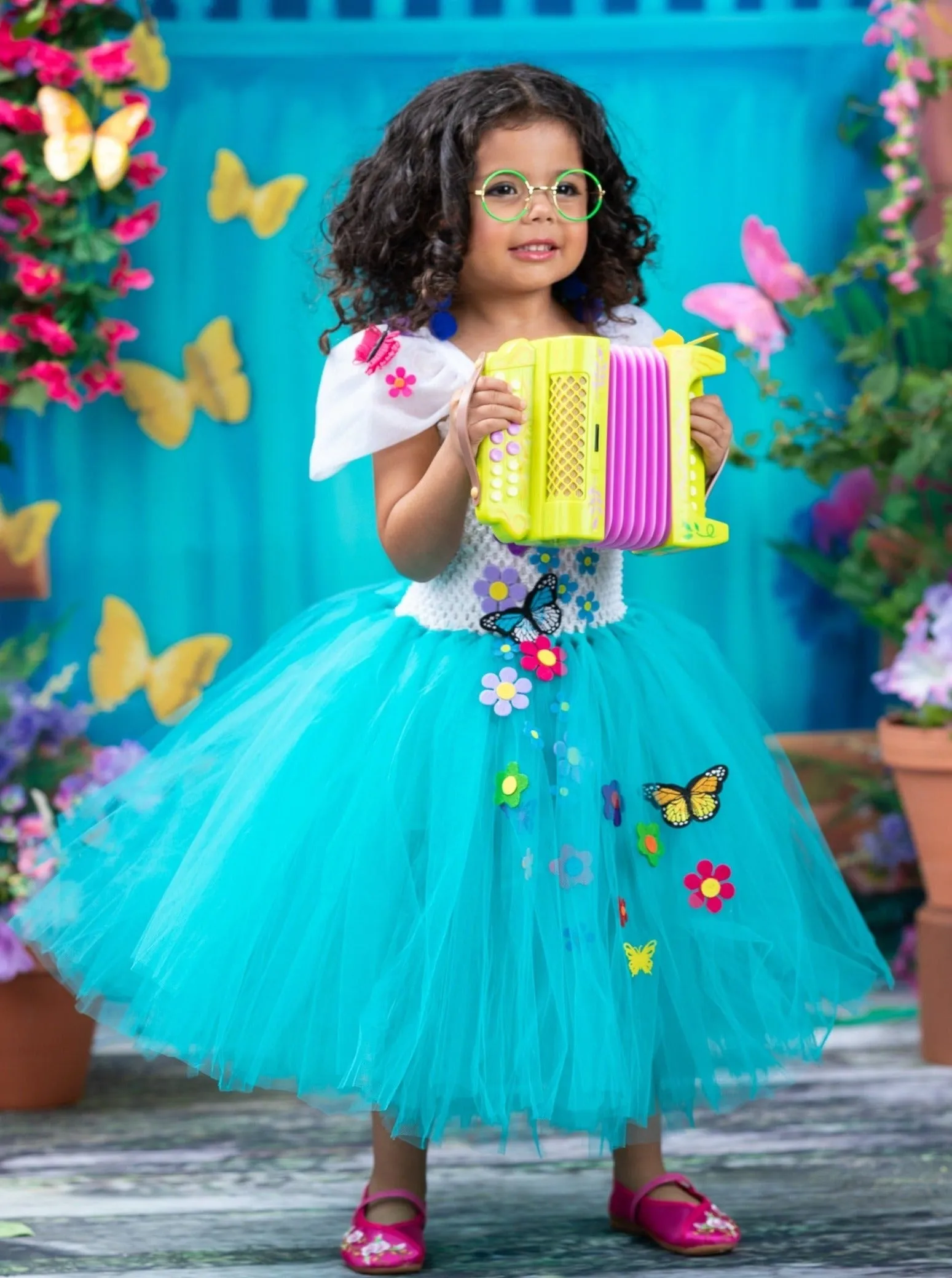 Girls Encanto Inspired Mirabel Tutu Costume Dress