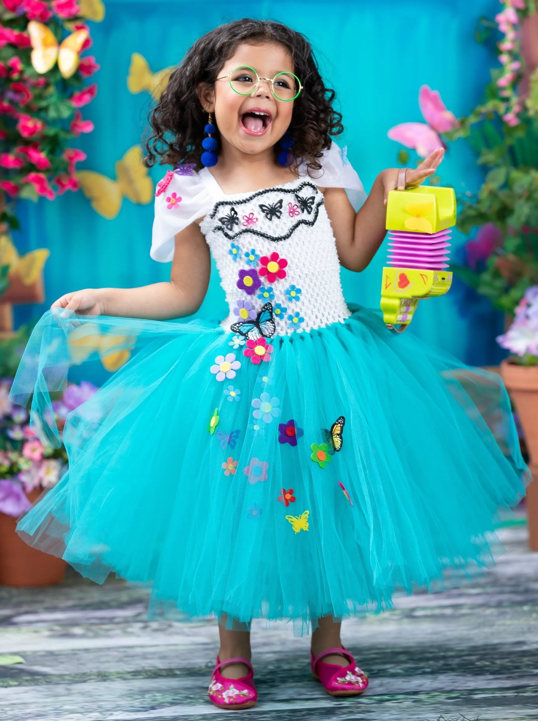 Girls Encanto Inspired Mirabel Tutu Costume Dress