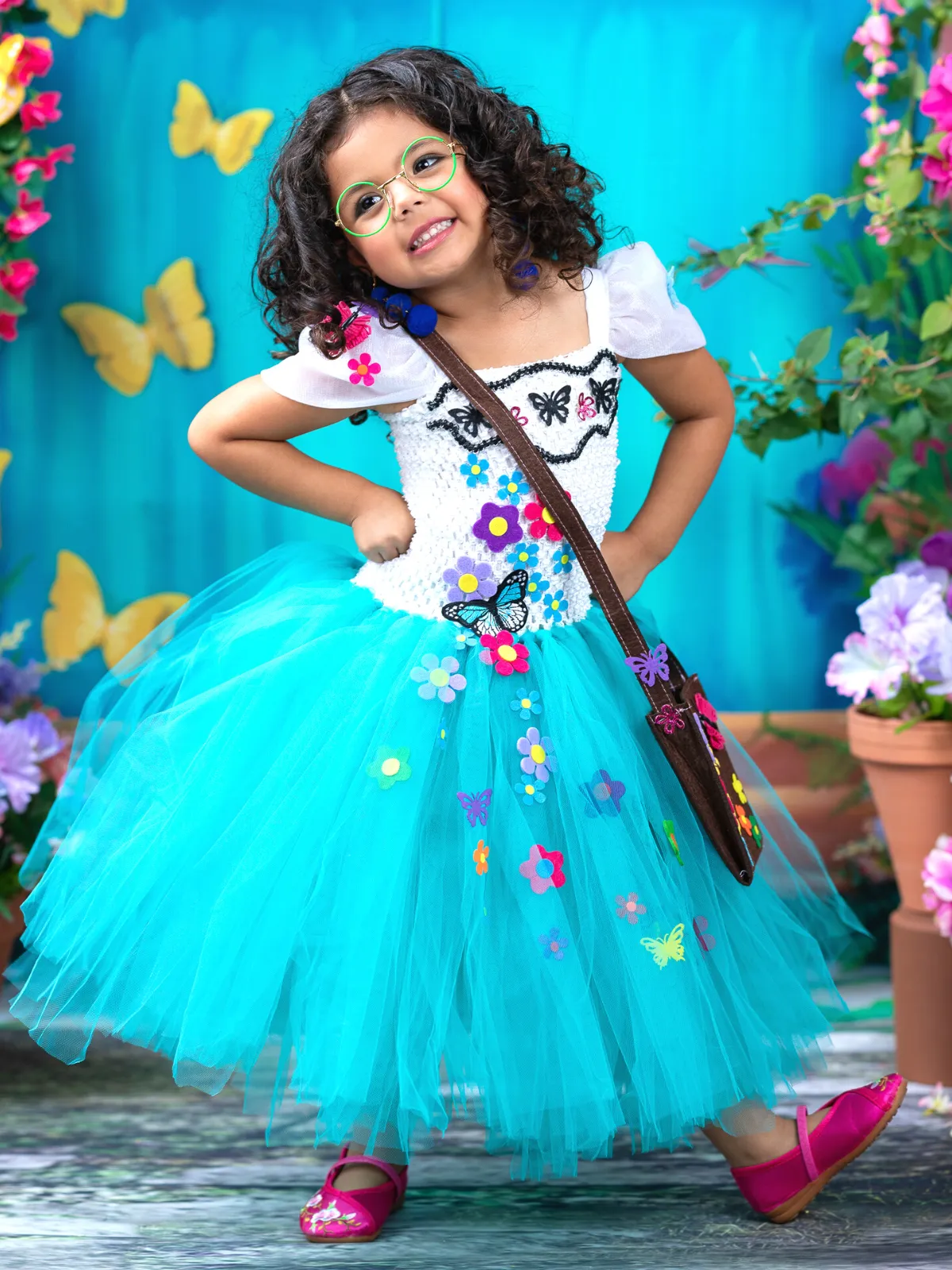Girls Encanto Inspired Mirabel Tutu Costume Dress