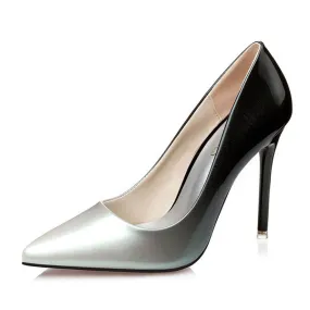 Glamorous PU Upper Closed Tole Multicolor High Heels Prom Shoes PS015