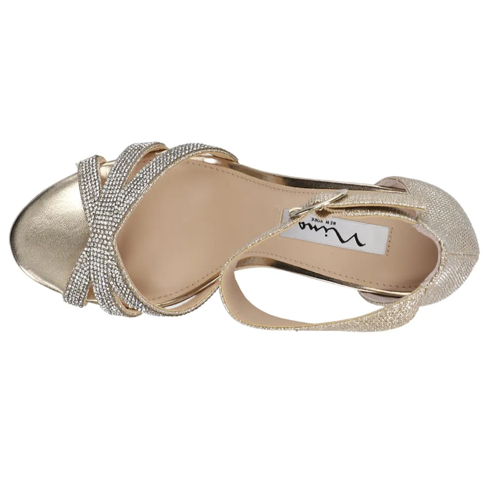 Haiden Rhinestone Block Heel Sandals