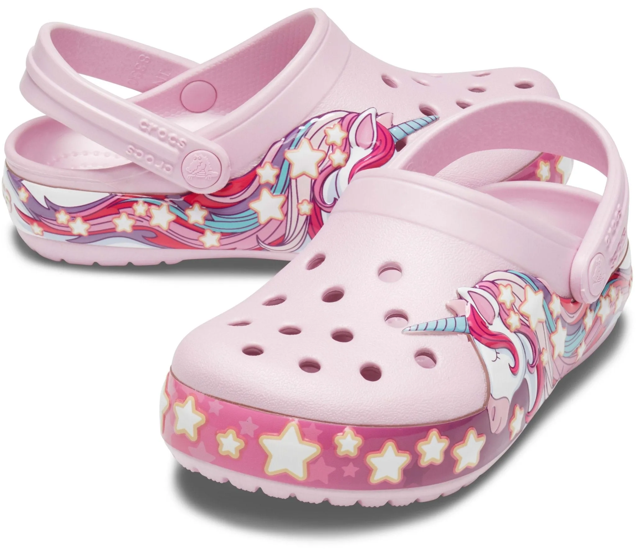 Kids' Crocs Fun Lab Lights Unicorn Band Clog