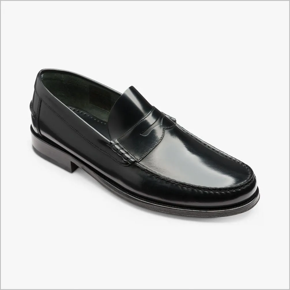 Loake Princeton Black Polished Leather Shoe--