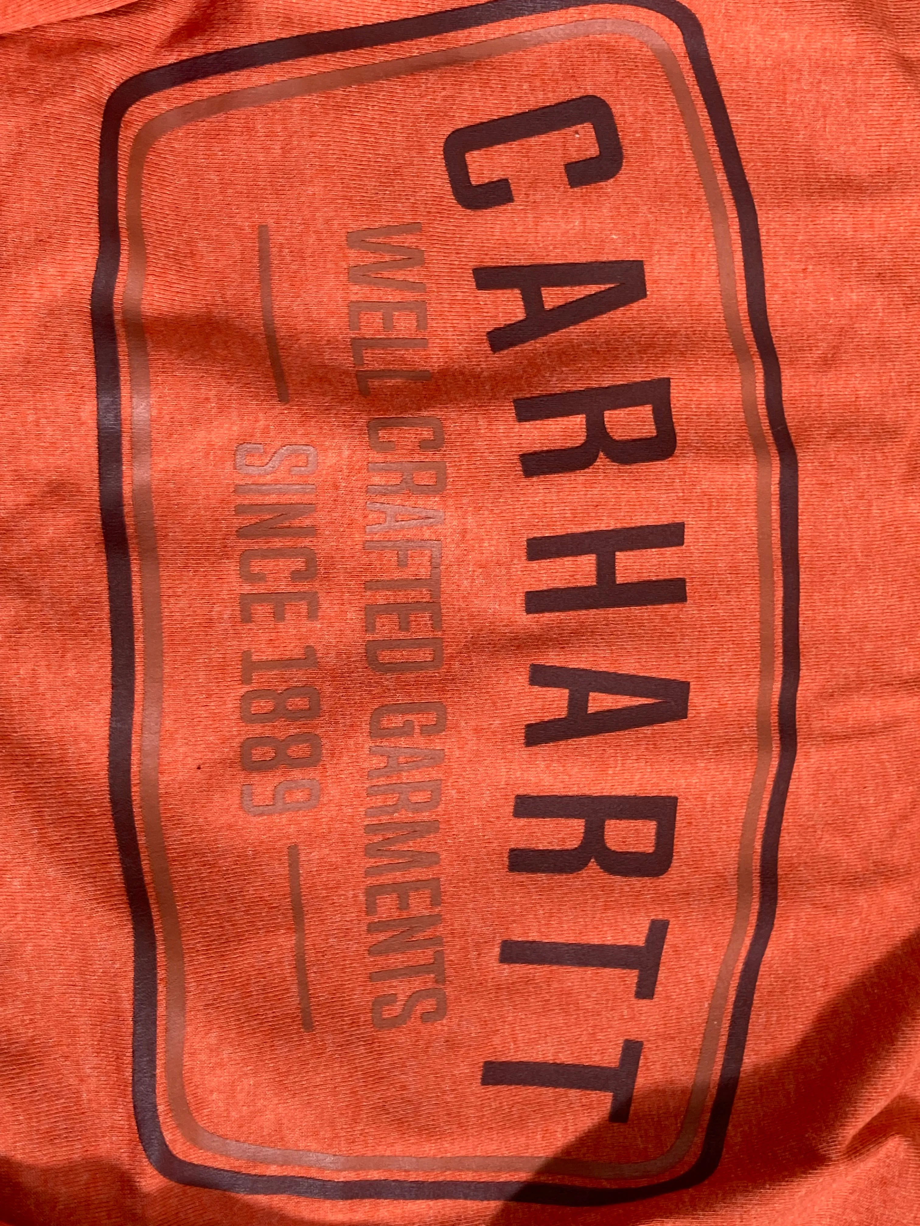 NEW! CARHARTT TK5422 XLT Relaxed Fit Adult Mens Long Sleeve Burnt Orange T Shirt Tee Shirt