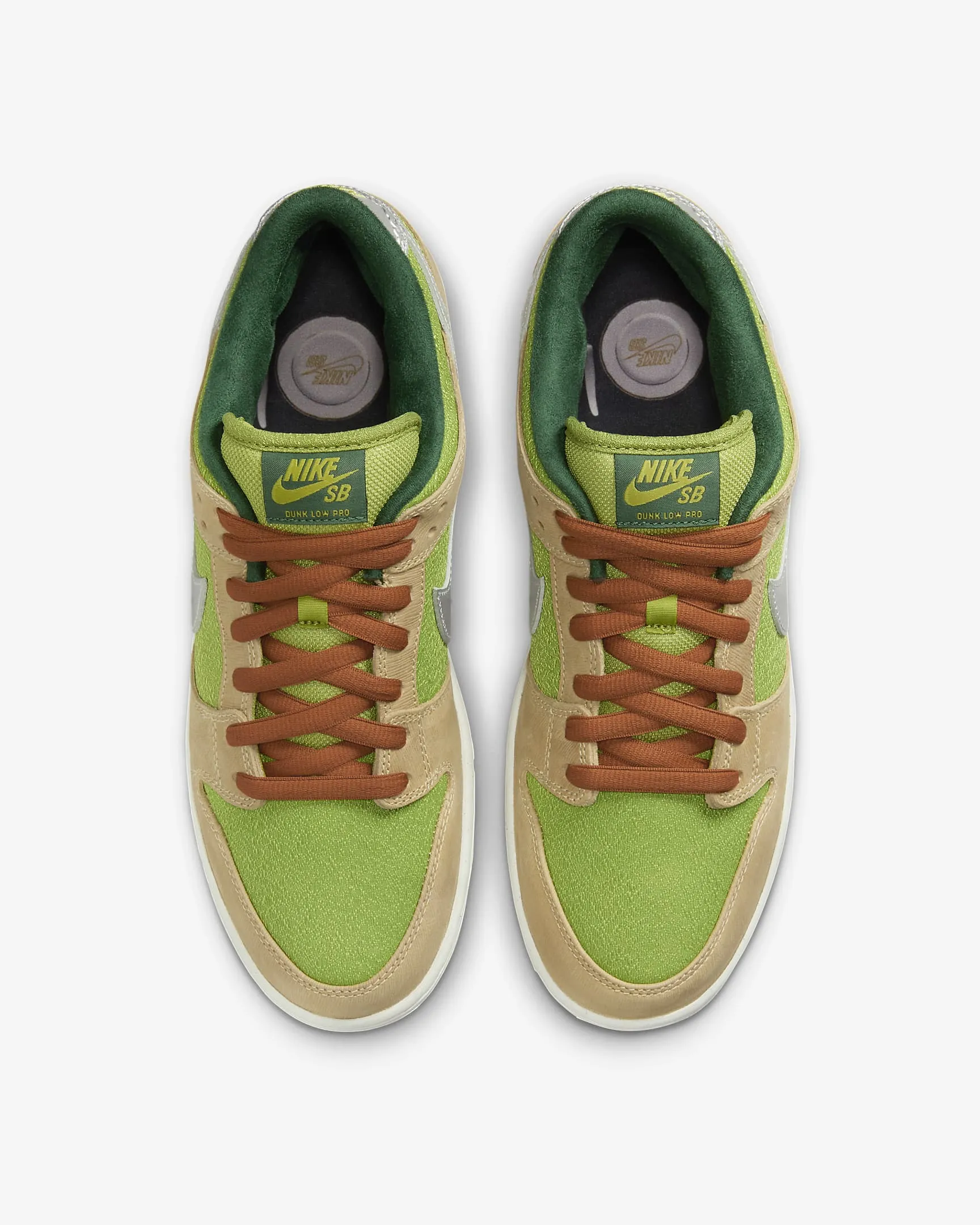 Nike Dunk Low Pro Shoe - SESAME/METALLIC SILVER-PEAR-FIT
