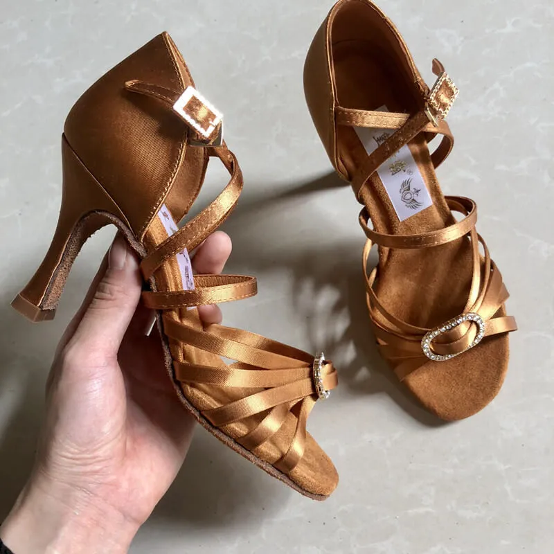 Open Toe Glamorous Latin Shoes 2.2"