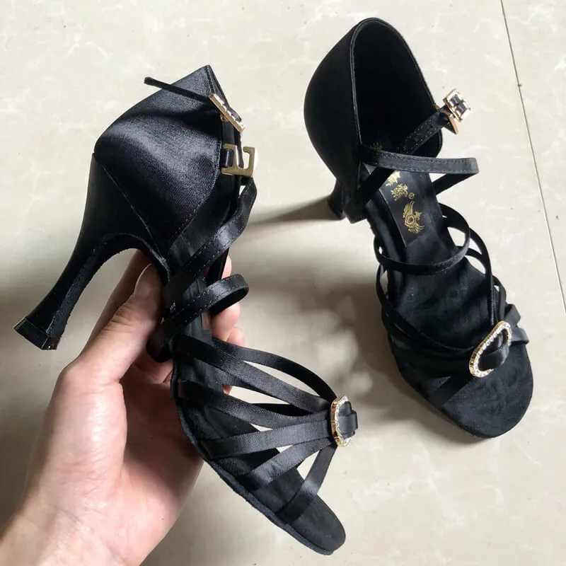 Open Toe Glamorous Latin Shoes 2.2"