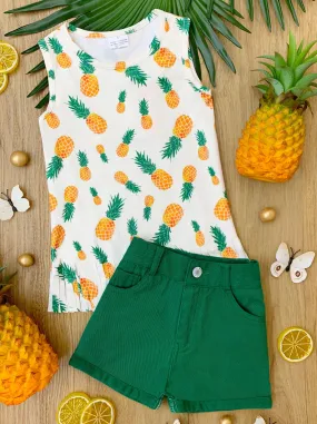 Party Like A Pineapple Denim Short Set