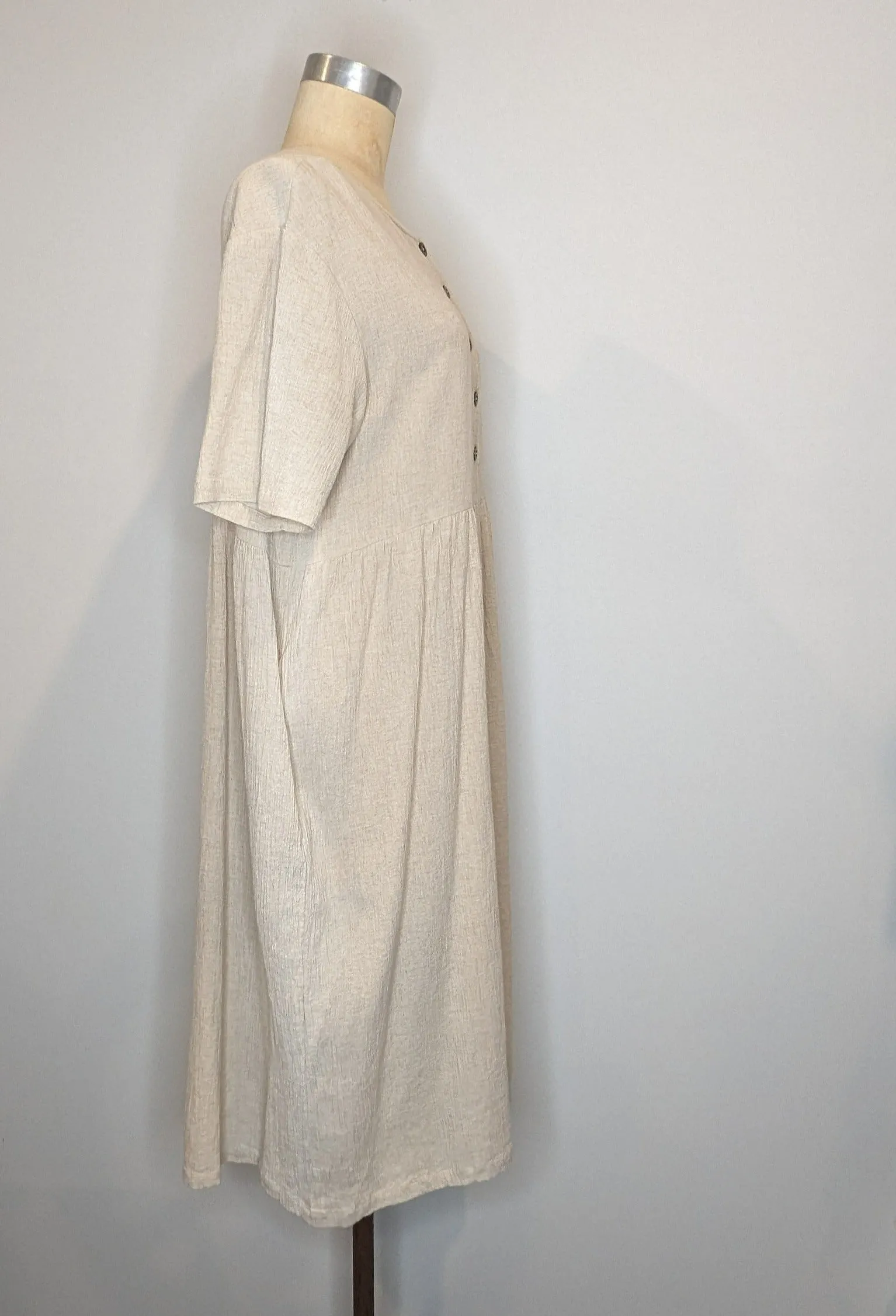 Rowie Linen/Cotton Relaxed Bohemian Dress