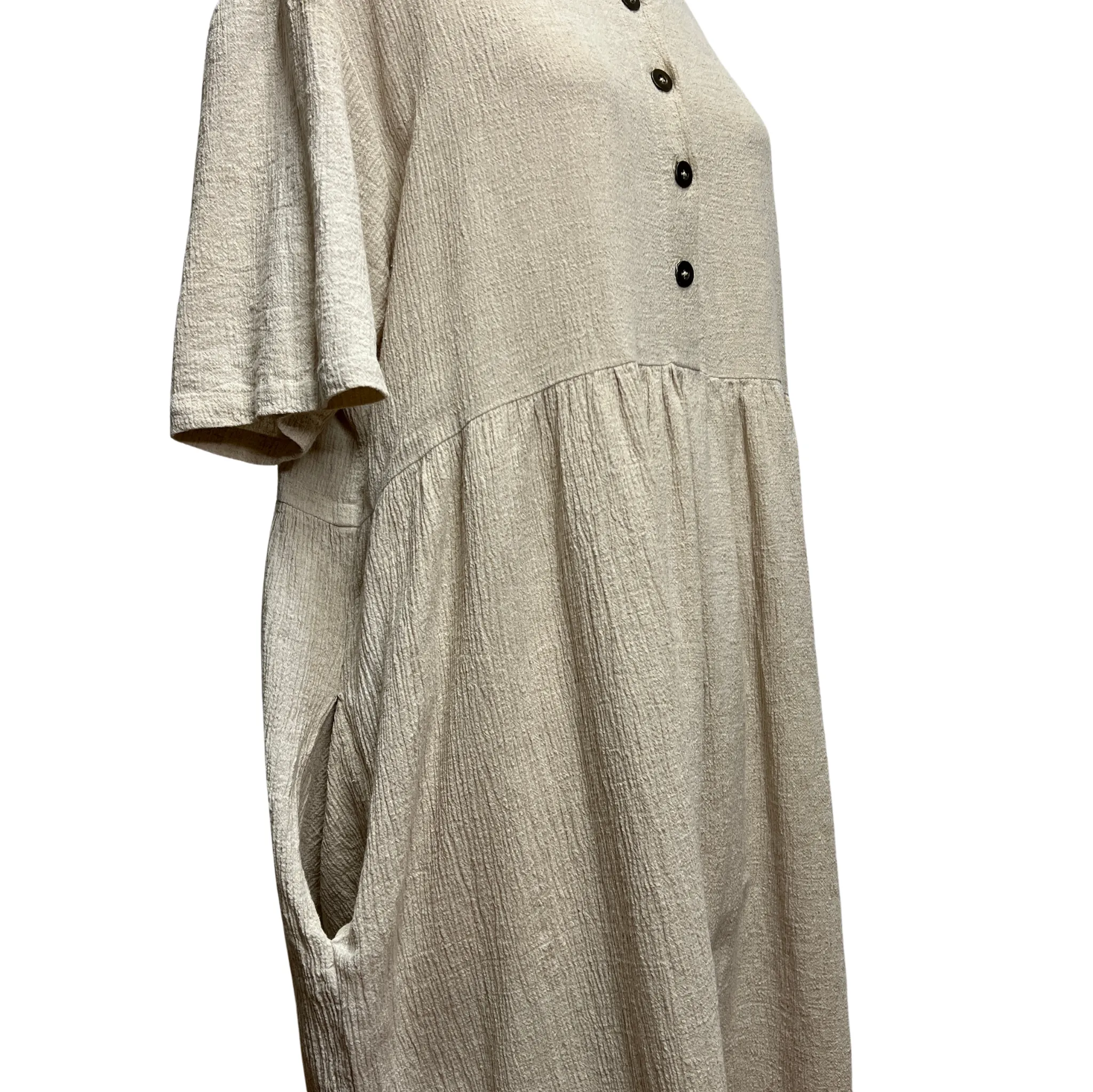 Rowie Linen/Cotton Relaxed Bohemian Dress