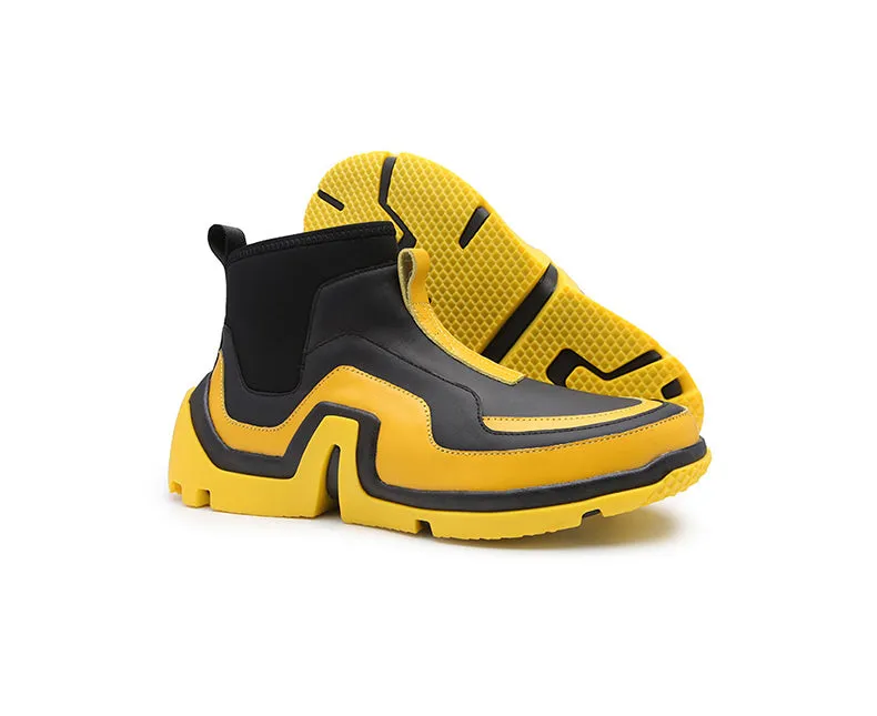 Stylish Black And White Platform Casual Shoes