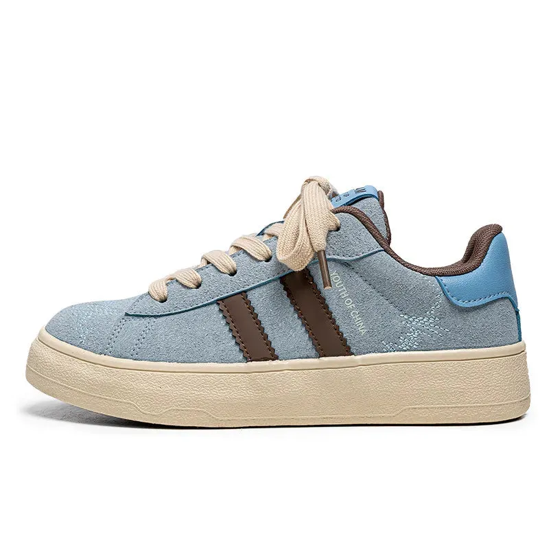 WIAOFELLAS  -  New Platform Shoes Men Casual Sneakers Blue Lace-Up Man Skateboard Shoes Comfortable Wear-Resistant Men's Vulcanized Shoes