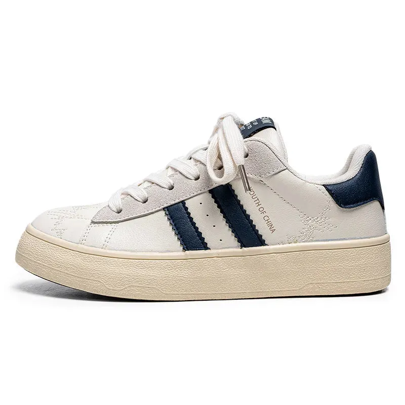 WIAOFELLAS  -  New Platform Shoes Men Casual Sneakers Blue Lace-Up Man Skateboard Shoes Comfortable Wear-Resistant Men's Vulcanized Shoes